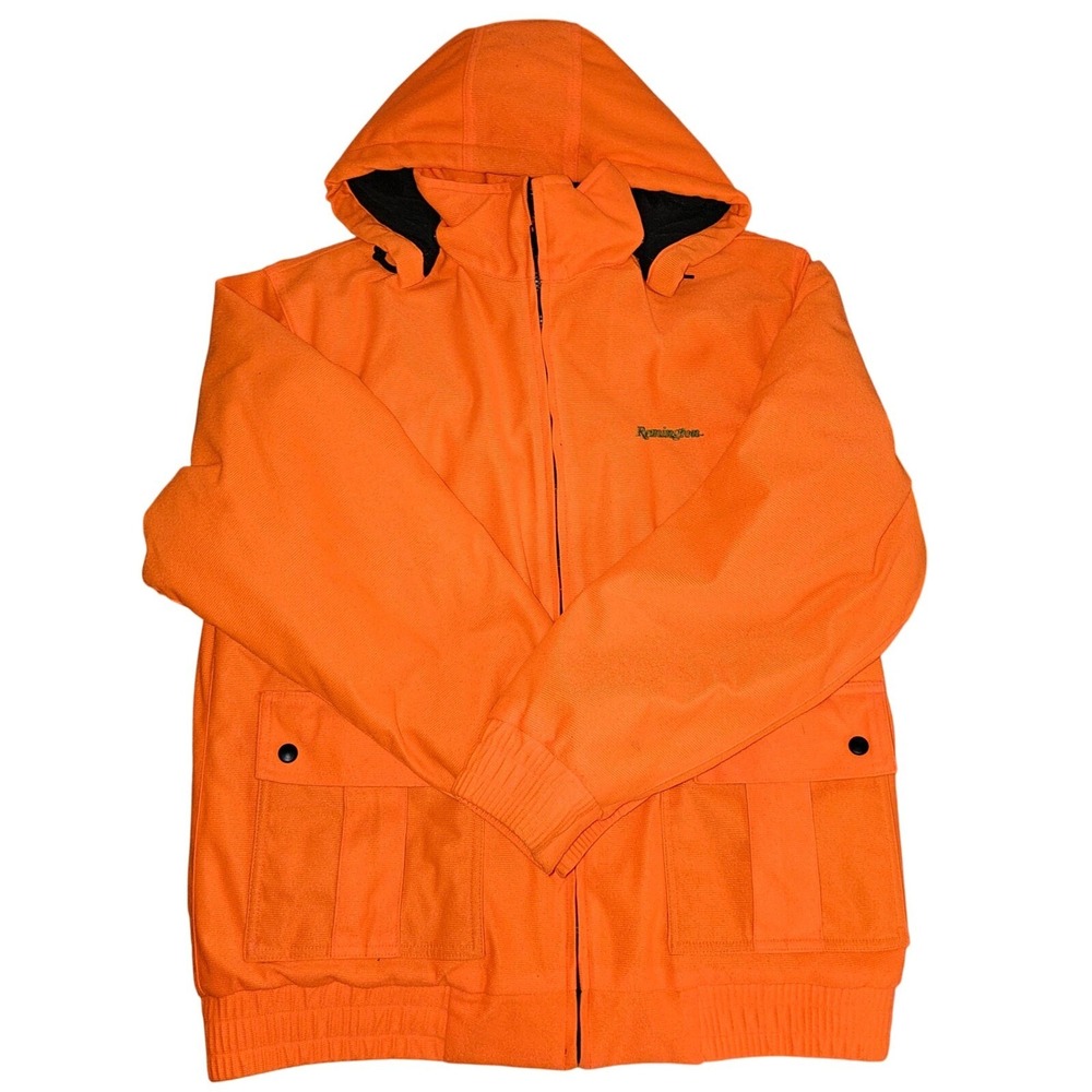 Remington‎ Hunting Jacket Coat Blaze Orange Padded Insulated Hooded Mens M